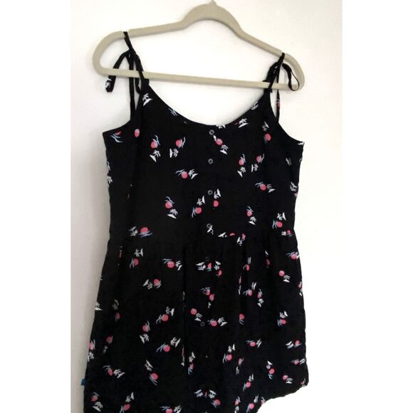 NWT Levis Black Island Print Summer Strappy Sundress Sleeveless Button Down Sz M - Picture 4 of 10